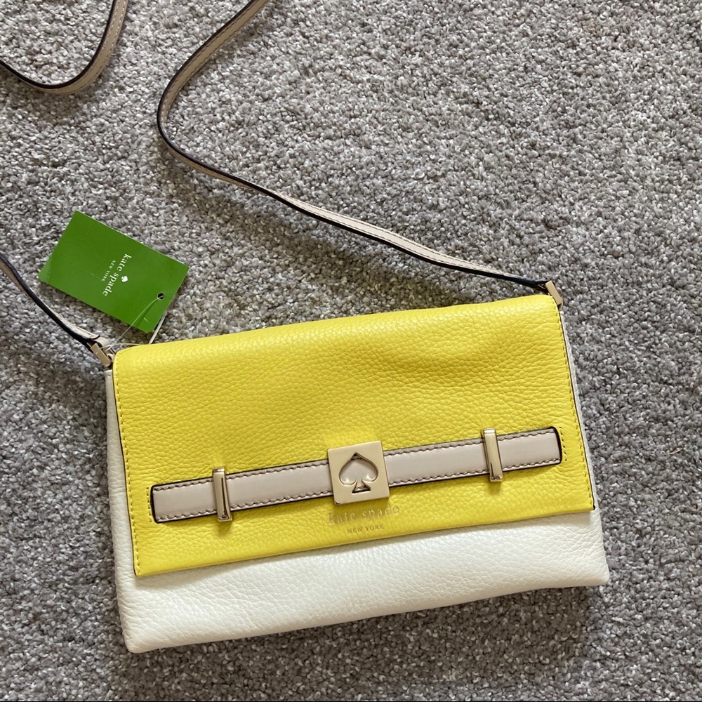Kate spade heart two tone leather NWT crossbody bag